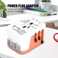 thumbnail image 4 of Adaptador de corriente universal para viajes globales de color naranja, convertidor de pared USB de 100 a 250 V para EE. UU., Australia, Reino Unido y la UE, 4 of 8