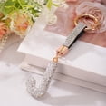 thumbnail image 3 of Encanto de letra J de Uxcell, encanto de alfabeto de rhinestone para hacer joyas, blanco, 3 of 6