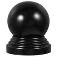 thumbnail image 1 of Tapa de poste de bola de metal negra para cercas, tapa de poste con bola superior, tapa de poste de hierro para decoración de postes y adornos de portones, 76 mm, 1 of 8