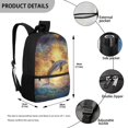 thumbnail image 5 of Uourmeti Dolphin Splash Art Rich Texture Backpack for Work Travel, Fade Resistant Large Capacity Polyester Backpack Student Bookbag, 5 of 6