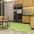 thumbnail image 3 of Ottomanson Non-Slip Area Rug for Living Room 5' x 6'6" Durable Low Profile Carpet, Green Trellis, 3 of 8