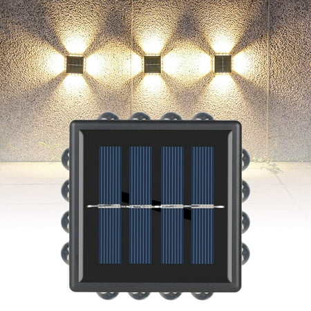 

QYY 10 LEDs Solar Lights Outdoor Solar Powered For LED Solar Lights Outdoor For Fence Balcony Garden Yard Patio Pool IP55 (Warm White)