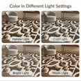 thumbnail image 7 of ODIKA 6'x9' Beige Brown Geometric Interlocking Maze Washable Area Rug Contemporary Abstract Labyrinth Motif with Curved Non-Slip, Easy Care, for Family Room, Living Mater Bedroom, 7 of 7