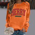 thumbnail image 2 of Wyzesi Sweatshirts Overd de Noël pour Femmes, Imprimé Lettres, Col Rond, Pull à Manches Longues, Sweat à Capuche Noir, Gilet Ouvert devant, 2 of 6