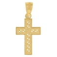 thumbnail image 2 of 10K Yellow Gold Mens Cross Religious Charm Pendant, 2 of 2