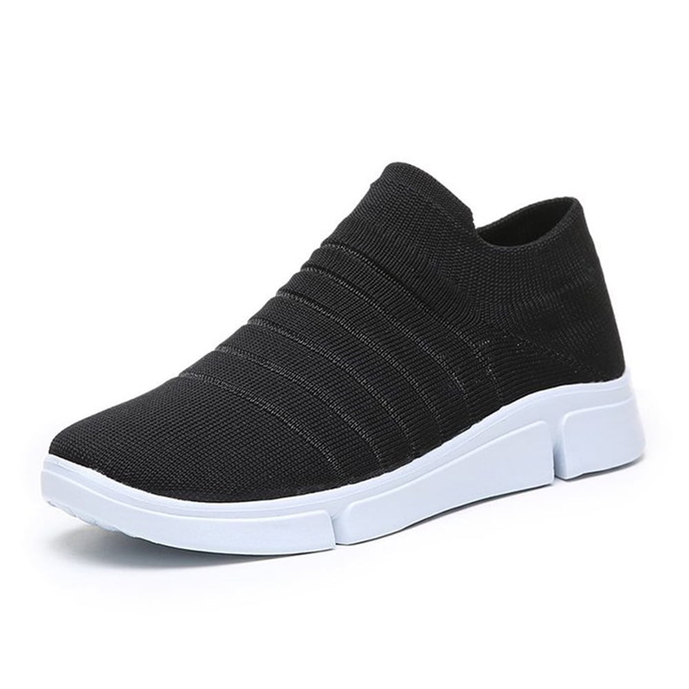 Womens Slip On Knit Breathable Trainers 