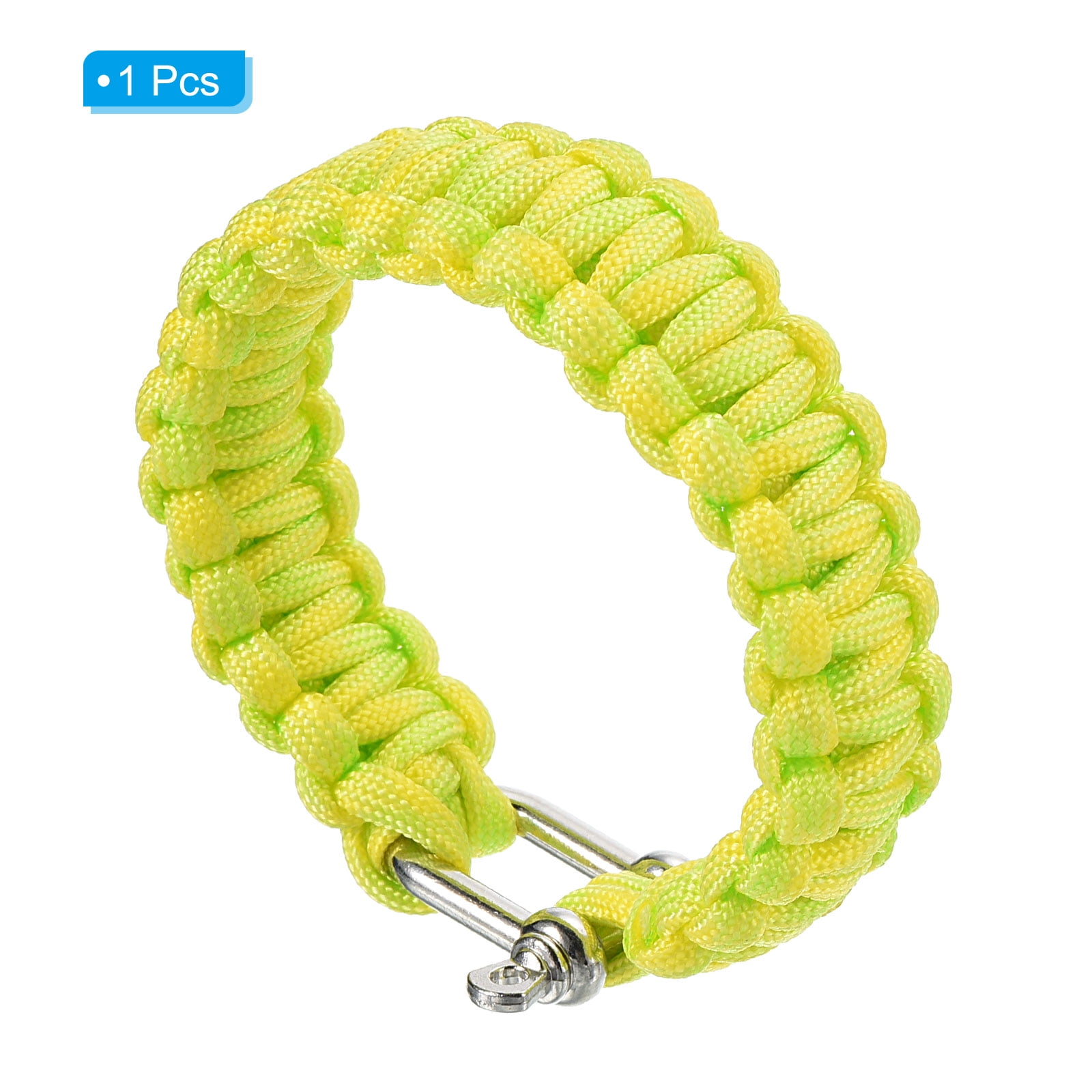 Bracelet Paracord – Bleu Marine/jaune – Boucle Noire – Survie/outdoor