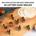 thumbnail image 6 of 26pcs Mini Alphabet Cookie Cutters Set, Stainless Steel Baking Tools for Soft Cookies, Cakes, DIY Desserts, Letter Mold Set for Christmas and Holiday Baking Christmas Decorations, 6 of 9