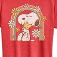 thumbnail image 3 of Peanuts - Retro Flower Rainbow - Women's Short Sleeve Graphic T-Shirt, 3 of 6