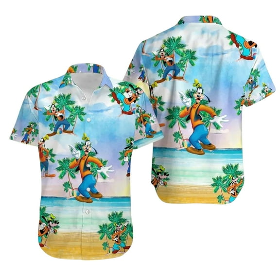 Goofy A Goofy Movie Hawaiian Shirt, Disney Family Trip Vacation Button Up Shirt