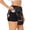Black, variant on Casino Cards Poker for Women's Double Layer Athletic Shorts High-Performance Gym Shorts with Inner Pocket, Elastic Waistband-XX-Large