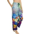 thumbnail image 2 of Naloa Spring Flower Seasonal Print Women’s Ultra-Soft Comfy Pajama Lounge Pants with Pockets & Drawstring, 2 of 8