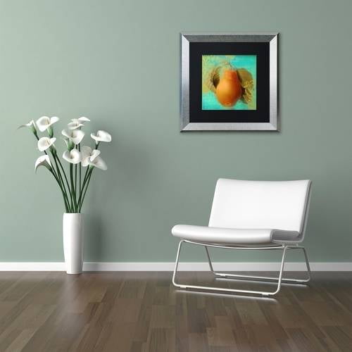 Trademark Fine Art "Glowing Fruits IV" Canvas Art by Color Bakery Black Matte, Silver Frame