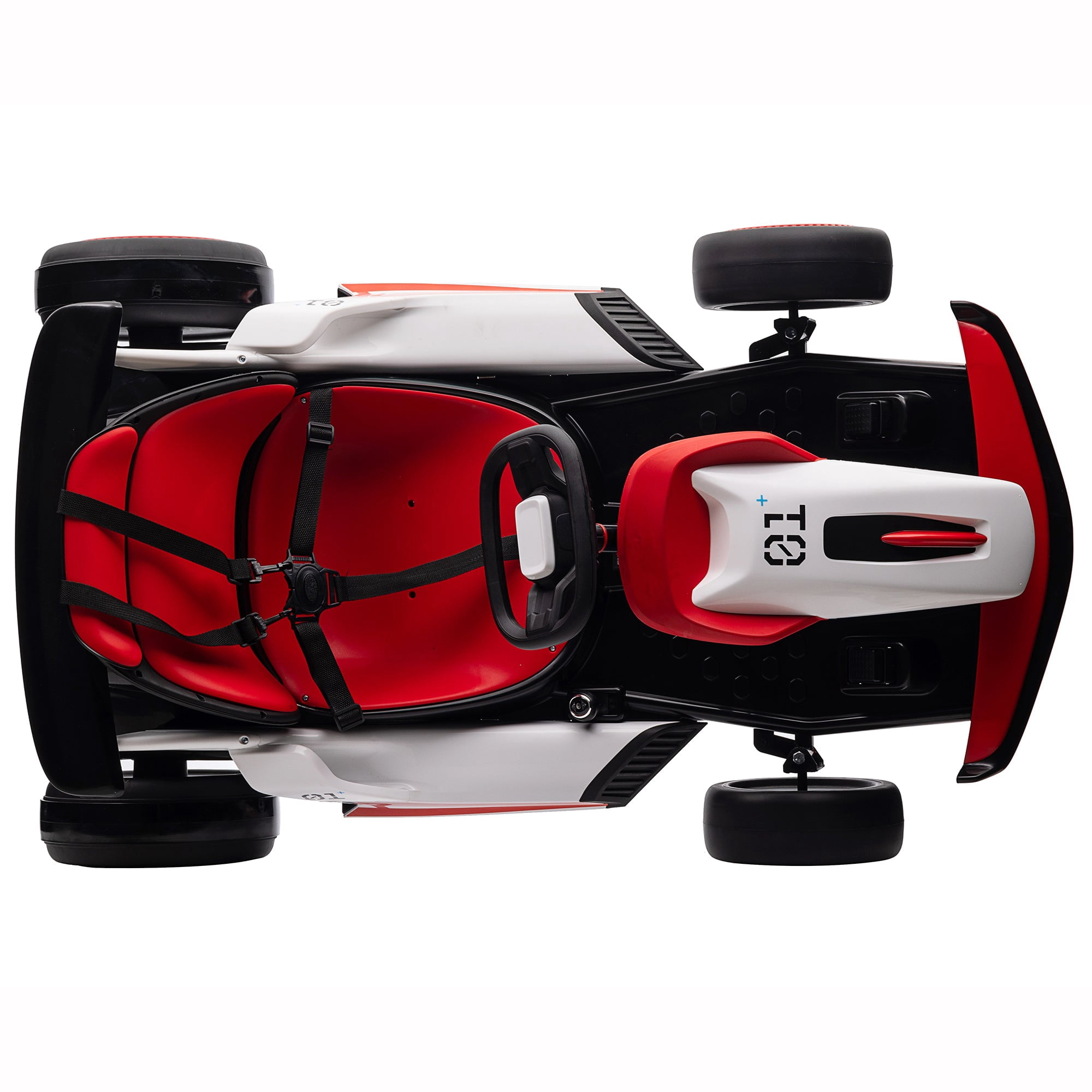 Joyracer 24V Go Kart for Kids, 7AH Battery Powered Ride on Car for Teens Ages 6+, Outdoor Ride on Toys, High-Low Speed 5-9MPH, Accelerator/Brake Pedal, 360°Drifting, Wear-Resistant Wheels, Red