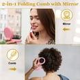 thumbnail image 4 of Uxcell 6 Pcs Mini Compact Travel Hair Brush, Round Folding Hairbrush Pocket Hair Brush with Mirror, Compact Massage Comb for Purse, Women Girls Travel Daily Use, Black, 4 of 7