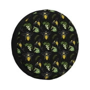 Coaee Bee Floral Car Tire Sun Shield Spare Tire Protective Cover 14-17in For Suv, Truck, Jeep Waterproof Dustproof Thickening - 17 Inch