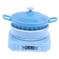 thumbnail image 1 of Cocina de inducción en miniatura a escala 1/12, 4 x 4,3 x 4,6 cm, mini electrodoméstico de cocina, utensilios de cocina para decoración de casas de Azul, 1 of 8