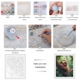 thumbnail image 3 of Paint By Numbers Kit for Adults Beginner - DIY Cute Sloth Embracing Pink Blossom Canvas Painting Kits for Adults, Frameless Paint By Number for Adults for Home Wall Decor 16x20 Inch, 3 of 7