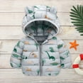 thumbnail image 2 of Odeerbi Baby Boys Girls Coats Winter Outerwear Jackets Toddler Kids 2025 Fashion Cute Cartoon Dinosaur Pattern Windproof Padded Clothes Jacket Hooded, 2 of 5