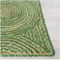 thumbnail image 3 of Indian Handmade Braided Green Color Cotton with Natural Jute Rectangle Area Rugs ,Home Decor Carpet Size 2.6 x 10 Feet ( 75 cm x 300 cm ), 3 of 5