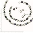 thumbnail image 4 of Sterling Silver Rhodium Fwc Pearl Necklace/7.25 Brace/3Pc Earring Set Made In China qh4792set, 4 of 5
