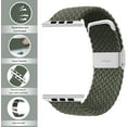 thumbnail image 7 of Men Adjustable Apple Watch Band Nylon Braided 40/42mm Watch Strap Replacement for iWatch, Green, 7 of 7