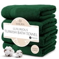 thumbnail image 1 of Toallas de baño MAURA Hunter Green de algodón turco XL, juego de 4, 1 of 7