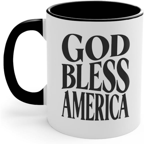 God Bless The USA Ceramic Mug - Patriotic American Flag Design - Ideal for Coffee & Tea - Durable Gift for Patriots (Coffee Mug #2)