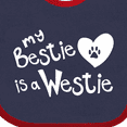 thumbnail image 4 of Inktastic Bestie Westie Boys or Girls Baby Bib, 4 of 4