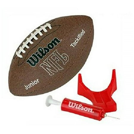 - Wilson Team Sports NFL MVP Junior Football With Pump & Tee