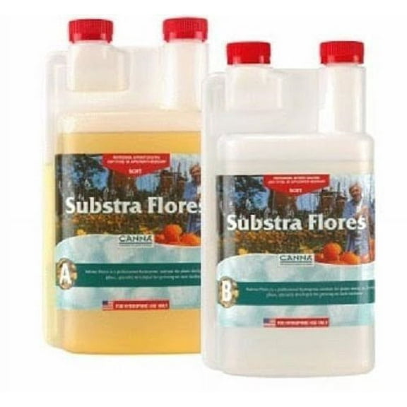 Canna Substra Flores A&B 1 Liter Set (Soft Water) Root Hydroponic Nutrient 1L .sell#(hydrohouseandgarden ,ket34222002702475
