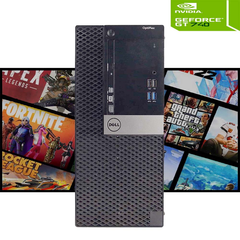 Restored Gaming Dell 5040 Desktop Tower Computer PC, Intel Core i56th Gen. Processor 8GB Ram, 1TB HDD, Nvidia GT 740, USB WiFi Adapter, Windows 10 Pro (Refurbished)