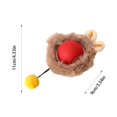 thumbnail image 3 of Red Interactive Cat Toy Ball with Plush Cover - USB Rechargeable Automatic Pet Toy, 3 Speed Modes, Motion Activated, Can Be Used with Cat Play Mat with Holes, Includes Ball & Cable, 3 of 7