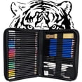 thumbnail image 1 of TFixol 50-Piece Professional Sketching Pencil Set with Zippered Case for Artists, Students, and Beginners - Includes Various Hardness Pencils, Graphite Sticks, and Accessories for Drawing and Shading, 1 of 6
