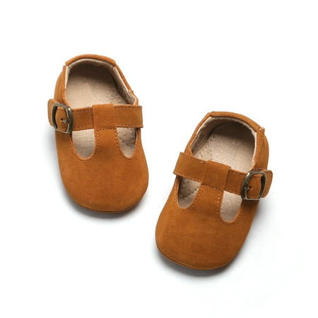 

THEE BRON Toddler Baby Girl Non-Slip Shoes ，Newborn Infant Walking Sneaker Shoes，Lightweight 6-18 months Outdoor Mary Jane Flats