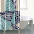 thumbnail image 5 of Waterproof Boho Pieced Patchwork Shower Curtain 72x84 Inch Bohemian Style Polyester Unique Shower Curtain for Bathroom Hotel Home Decor with 12 Plastic Hooks, 5 of 5