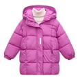thumbnail image 4 of KAUOD Girls Zip up Hooded Down Jackets Thick Warm Winter Windproof Outwear Puffer Coats Quilted Lightweight Padded Outwear, 4 of 5