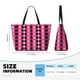 thumbnail image 4 of Fotbe pink and black argyle Bolsa de Viaje para Playa - Resistente al Agua, Bolsa Tote de Gran Capacidad y Ligera con 7 Bolsillos para Mujeres y Hombres, 4 of 7
