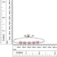 thumbnail image 5 of Gem Stone King 925 Sterling Silver Pink and White Lab Grown Diamond Bracelet for Women | 2.76 Cttw | Gemstone April Birthstone | Round 5MM, 5 of 5