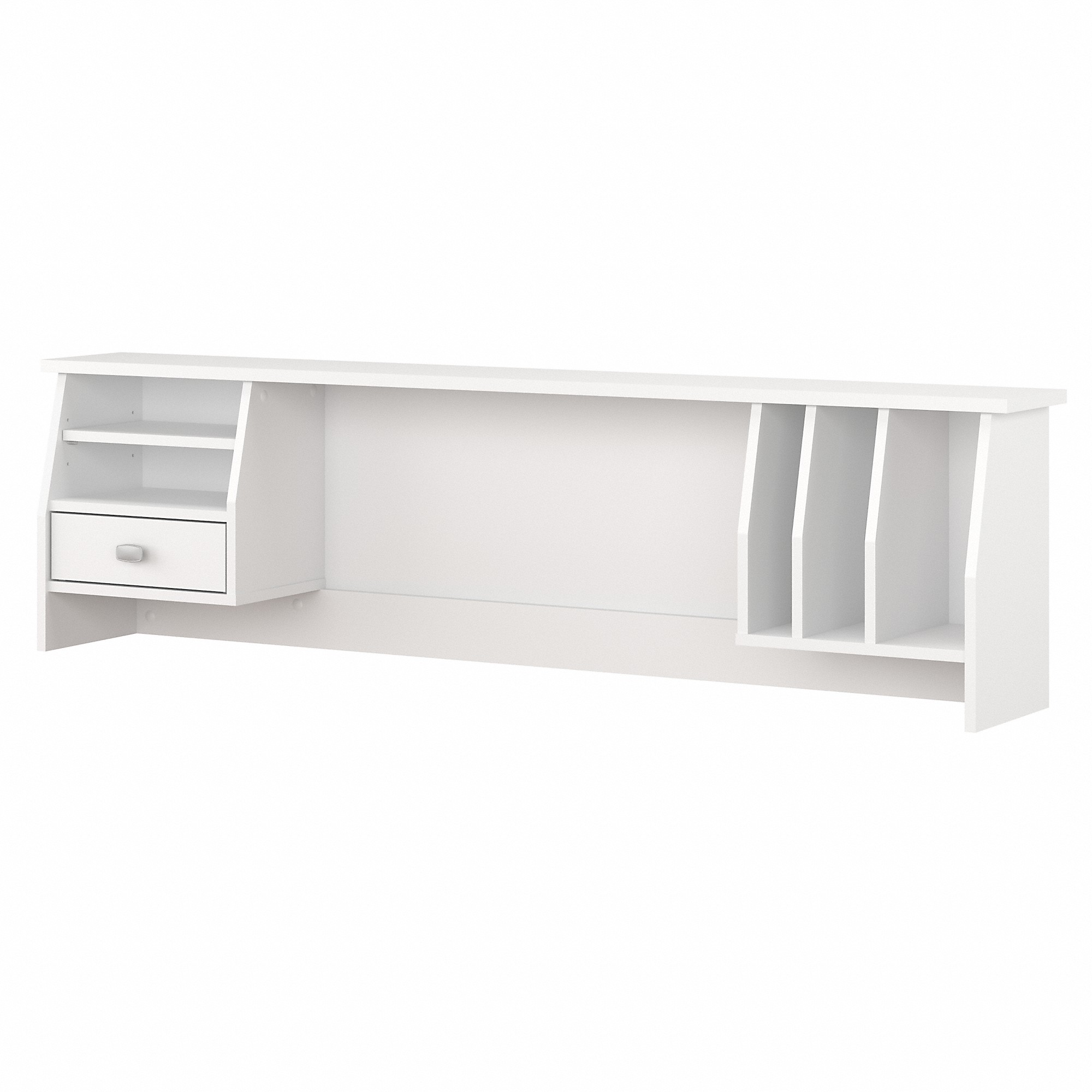 Broadview Modern Small Hutch Organizer for 60W Desk in White