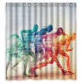 thumbnail image 1 of Cortina de ducha ABPHQTO Color Life Life Run Impermeable 160x180 cm, 1 of 2