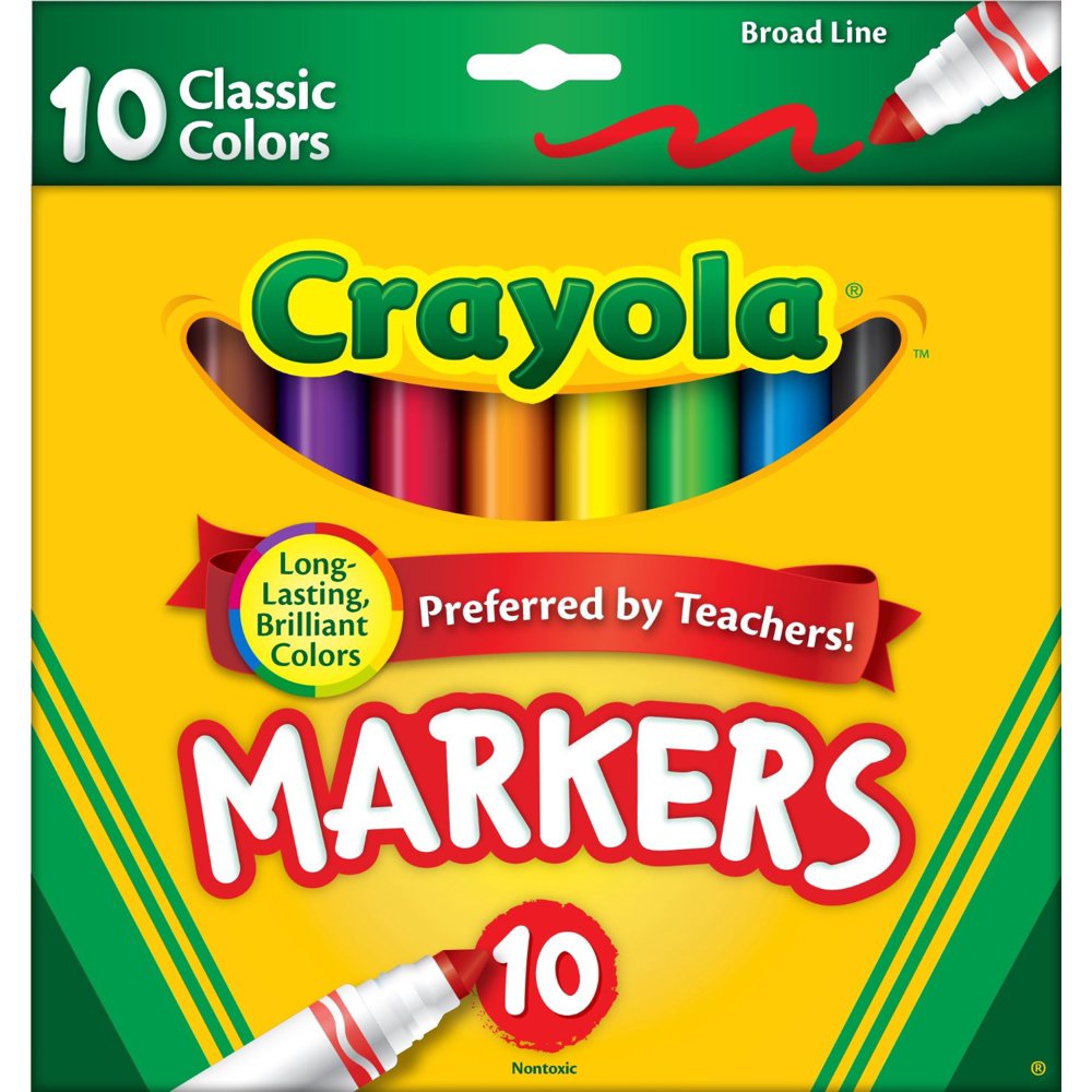 Crayola 10 Ct Classic Broad Line Markers(Discontinued by manufacturer