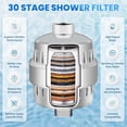 thumbnail image 4 of 30-level shower filter, hard water shower filter - high-output shower water filter removes chlorine, fluoride, and heavy metals, improves skin, hair, and nail conditions, 4 of 4