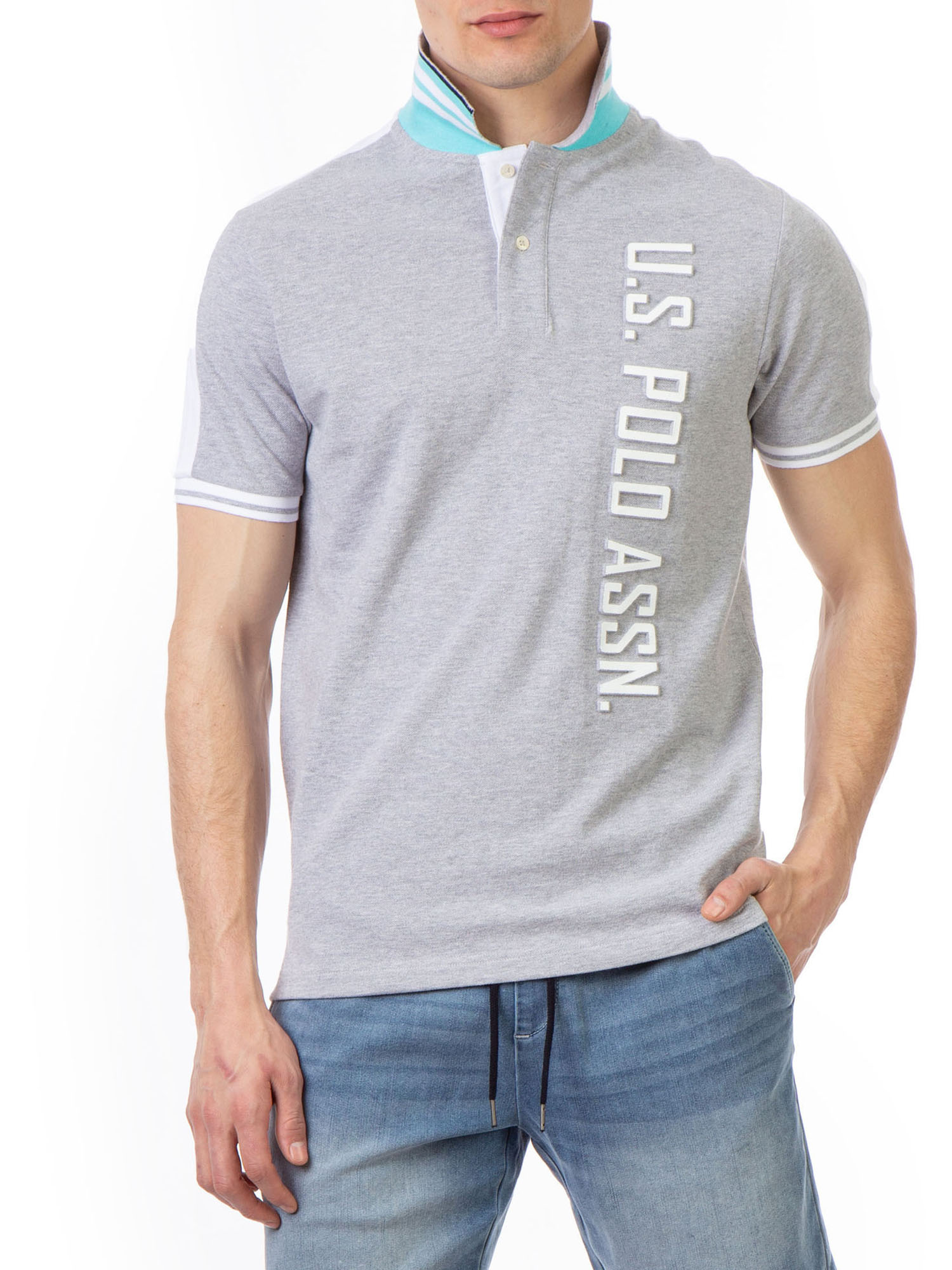 U.S. Polo Assn. Men's Embossed Logo Pique Polo Shirt - image 4 of 5