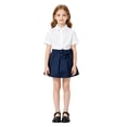 thumbnail image 2 of Kiijoy Girls School Pleated Skirt Casual Bow High Waisted A Line Skirt, Navy, Size 3-12, 2 of 3
