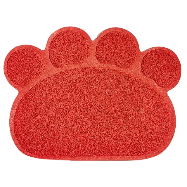 Methold Exquisitos manteles individuales artesanales: tapete para atrapar arena para gatos, resistente a desgarros, con costuras finas y que no Aseo de mascotas Rojo