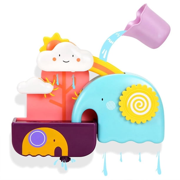 Juguetes de baño para bebés, juguetes de bañera para niños pequeños, juguetes de agua para niños con ducha y juguetes flotantes para chorros, juego de juguetes para bañera de bebé