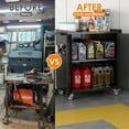 thumbnail image 2 of JAORD Black Mobile Metal Tool Chest with Steel Garage Cabinet with Wheels& Two Door, Assembly Required, 2 of 7