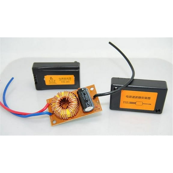 Furulu DC 12V Auto Car Stereo Radio Power Wire Engine Noise Filter Suppressor Isolator