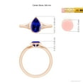 thumbnail image 5 of ANGARA Natural Bezel-Set Pear-Shaped 1.3 ct Tanzanite Ring with Diamonds in 14K Rose Gold for Women (Size-9x6mm) | December Birthstone, Anniversary, Jewelry Gift for Women | Natural Tanzanite Ring, 5 of 10